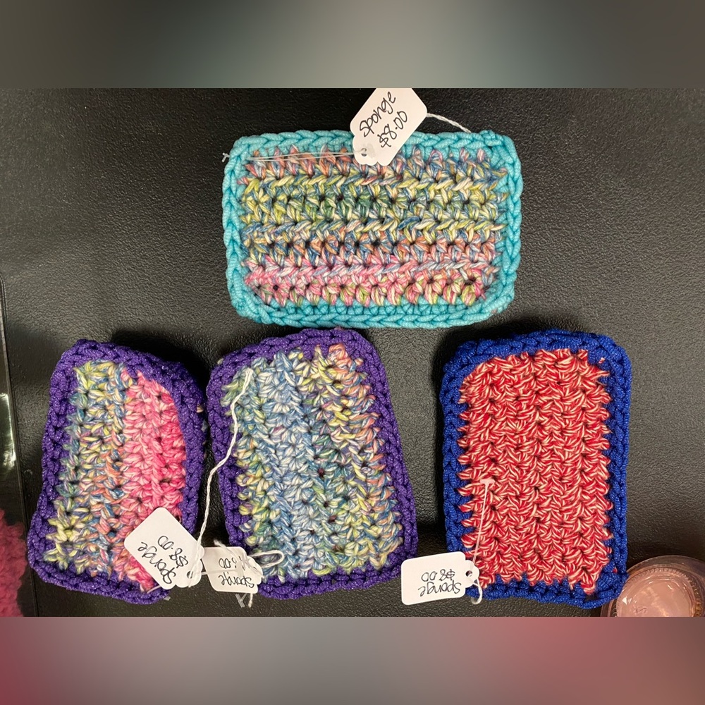 Hand Crocheted Dual Sided Sponges